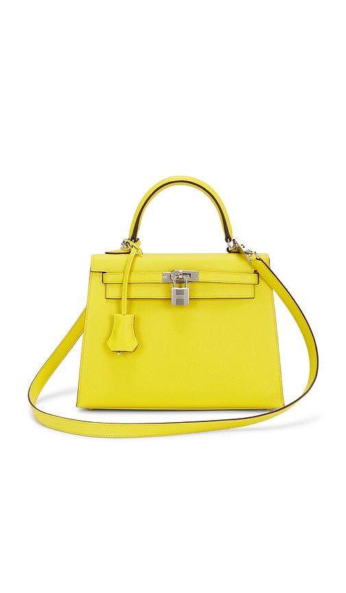 FWRD Renew Hermes Epsom Kelly 25 Sellier Handbag in Yellow by FWRD RENEW