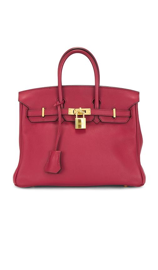 FWRD Renew Hermes Swift Birkin 25 Handbag in Red by FWRD RENEW