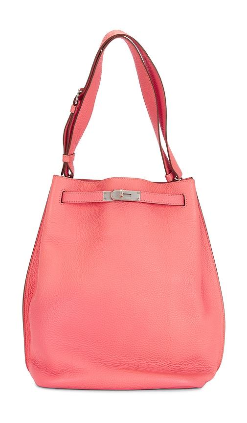FWRD Renew Hermes Taurillon Clemence So Kelly 26 Shoulder Bag in Rose by FWRD RENEW