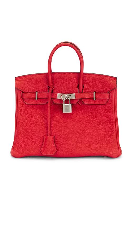 FWRD Renew Hermes Togo Birkin 25 Handbag in Red by FWRD RENEW