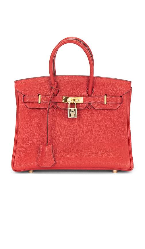FWRD Renew Hermes Togo Birkin 25 Retourne Handbag in Red by FWRD RENEW
