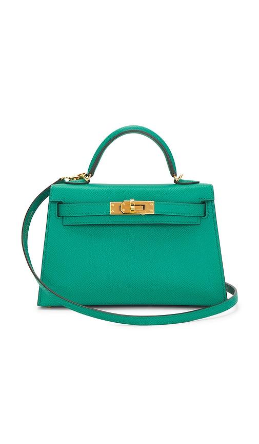 FWRD Renew Hermes Veau Epsom Kelly 20 Handbag in Green by FWRD RENEW