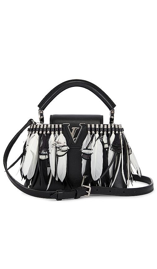 FWRD Renew Louis Vuitton Feather Capucines BB Handbag in Black by FWRD RENEW