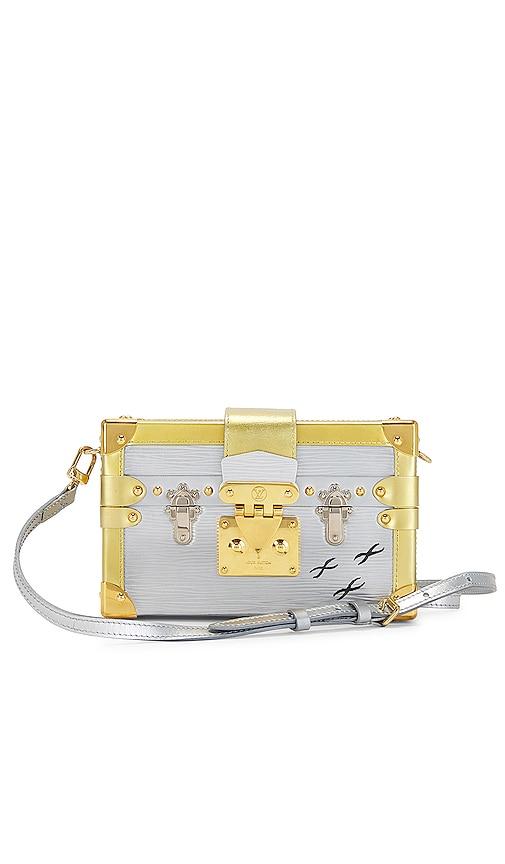 FWRD Renew Louis Vuitton Petite Malle Shoulder Bag in Metallic Silver by FWRD RENEW