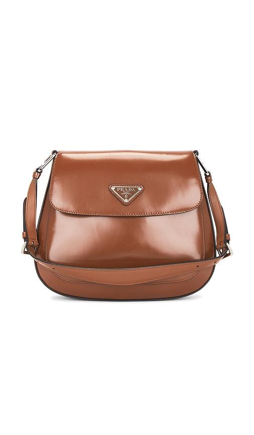 FWRD Renew Prada Cleo Shoulder Bag in Brown by FWRD RENEW