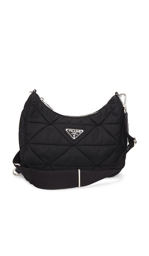 FWRD Renew Prada Padded Re-Nylon Shoulder Bag in Black by FWRD RENEW