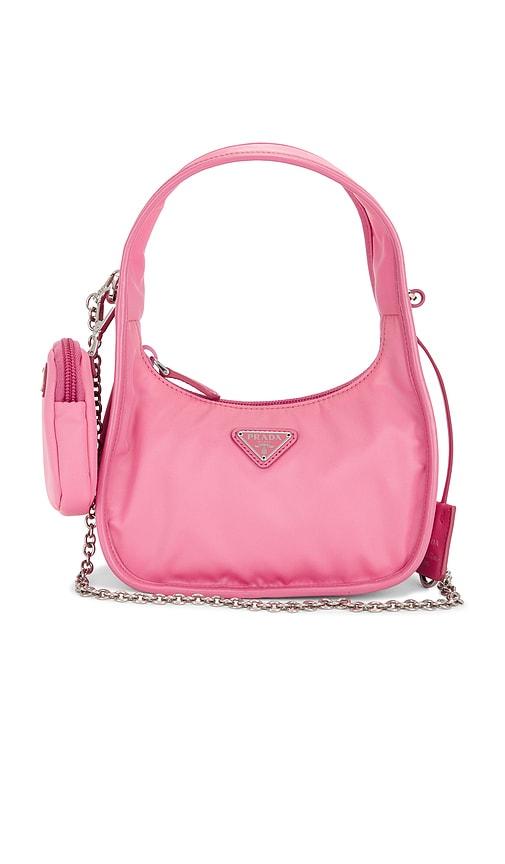 FWRD Renew Prada Re-Nylon Re-Edition 1995 Shoulder Bag in Pink by FWRD RENEW