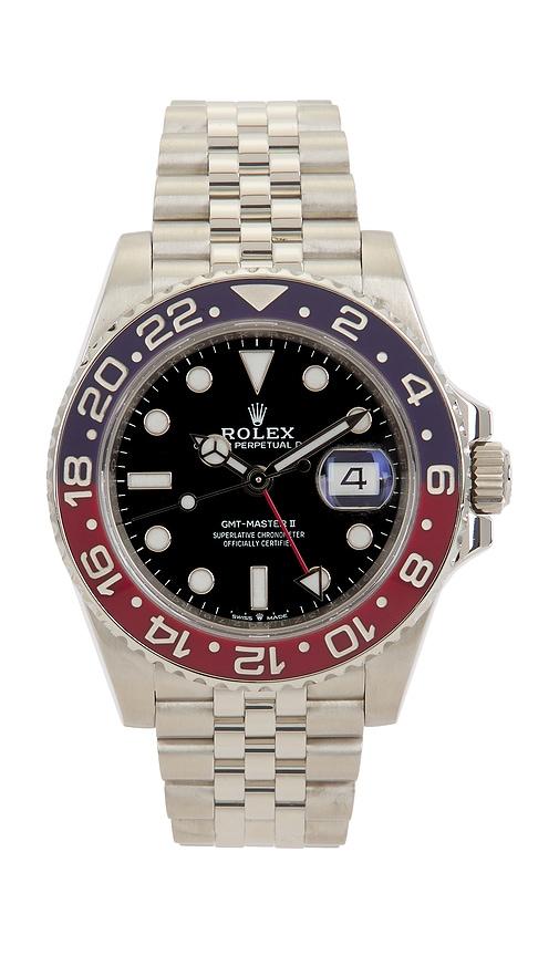 FWRD Renew Rolex GMT-Master II Steel Pepsi Bezel Automatic Dial Watch in Metallic Silver by FWRD RENEW