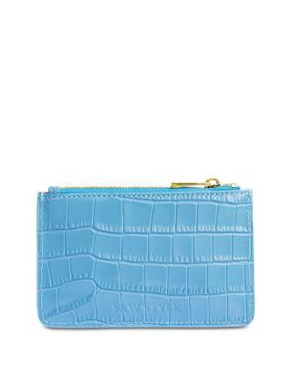 Carrie Croc Embossed Leather Card Holder by F&W STYLE