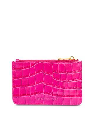 Carrie Croc Embossed Leather Card Holder by F&W STYLE