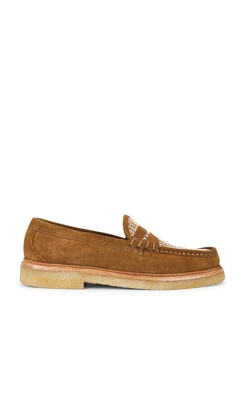 G.H.BASS Larson Crepe Sole Rafia in Cognac And Natural in Brown by G.H. BASS
