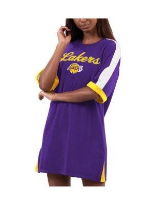 Women's Purple Los Angeles Lakers Flag Sneaker Dress by G-III 4HER BY CARL BANKS