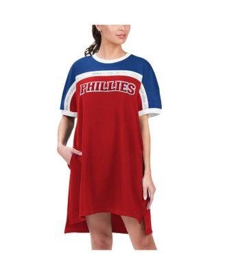 Women's Red, Royal Philadelphia Phillies Circus Catch Sneaker Dress by G-III 4HER BY CARL BANKS