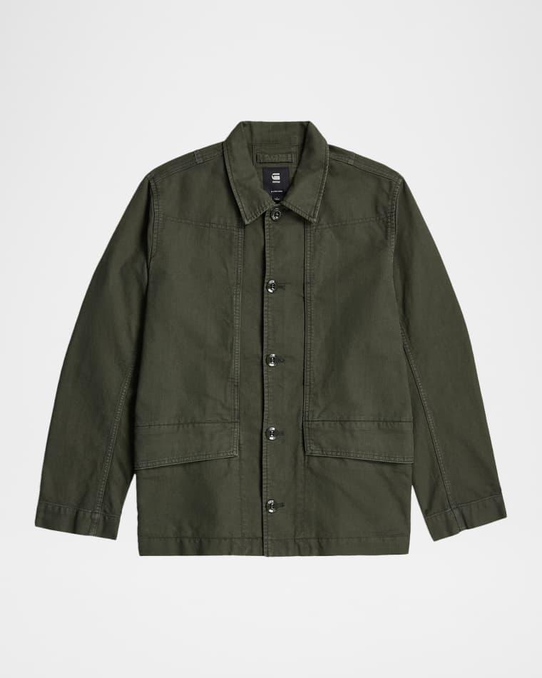 Men's Cotton Slim Fit Four-Pocket Overshirt by G-STAR