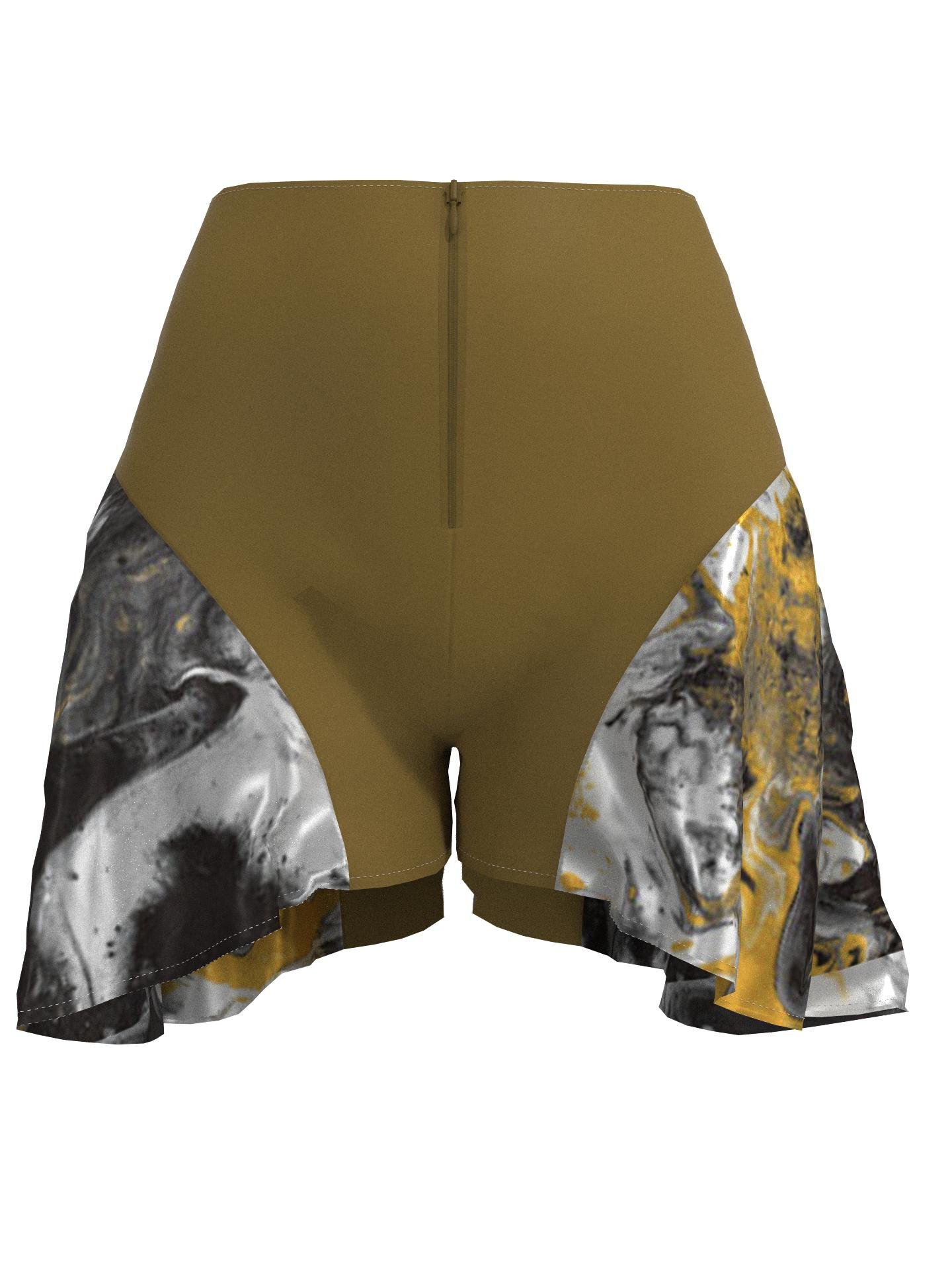 Flare Shorts Bronze/Marble by GABBY ONDREJECH