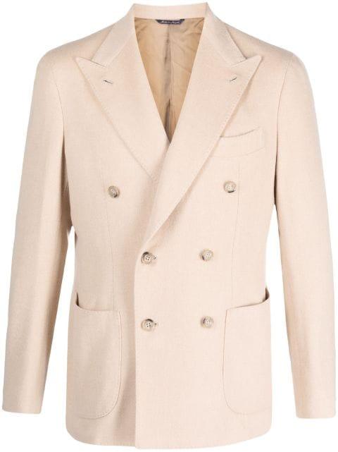 double-breasted camel-hair blazer by GABO NAPOLI