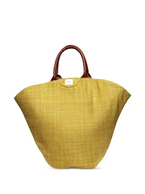 leather-handle cotton tote bag by GABRIEL FOR SACH