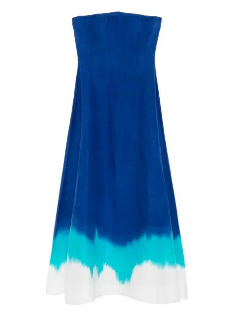 Alessia strapless dip-dye maxi dress by GABRIELA HEARST