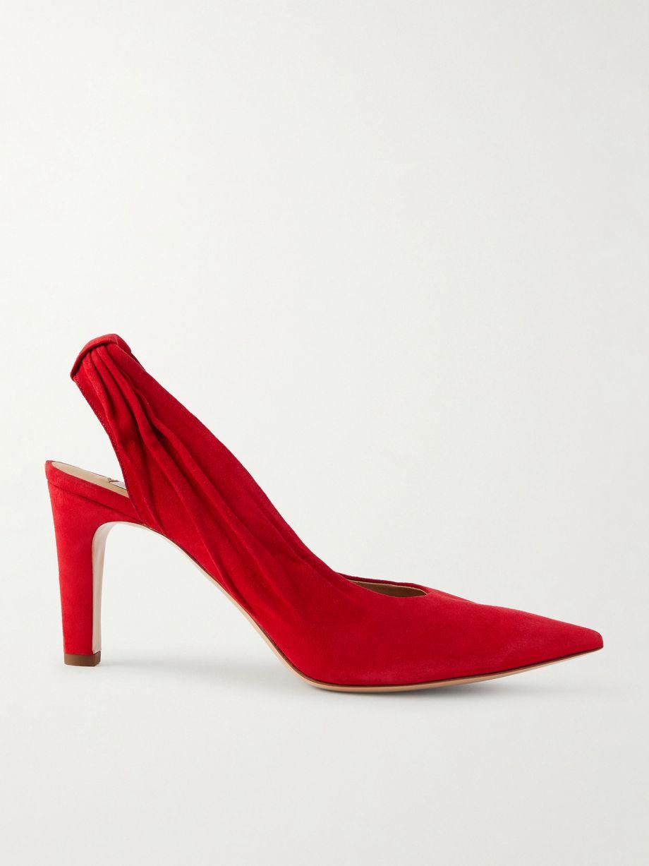 Amari ruched suede slingback pumps by GABRIELA HEARST