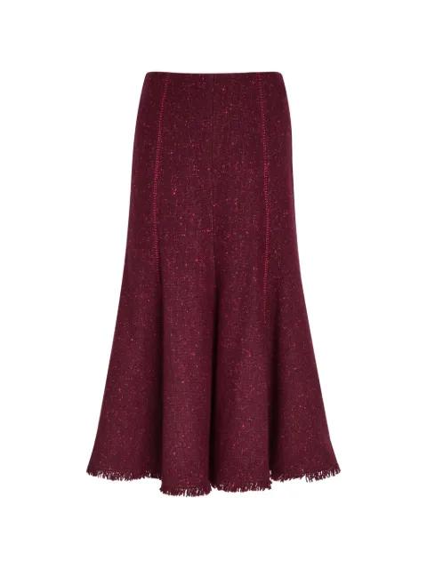 Amy fringed panelled midi skirt by GABRIELA HEARST