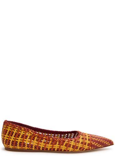 Aurora woven leather flats by GABRIELA HEARST