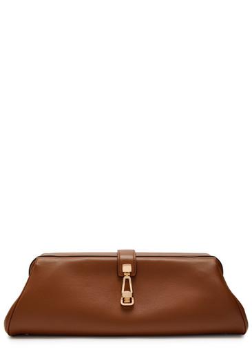 Baguette leather clutch bag by GABRIELA HEARST