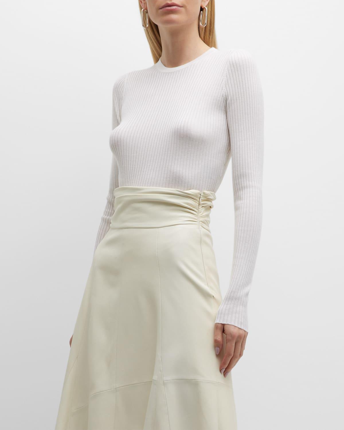 Browning Cashmere Ribbed Top by GABRIELA HEARST