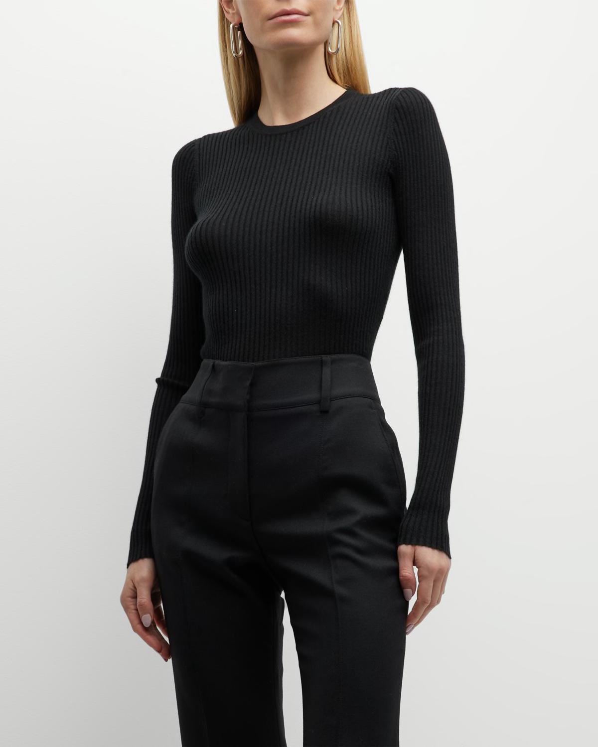 Browning Cashmere Ribbed Top by GABRIELA HEARST