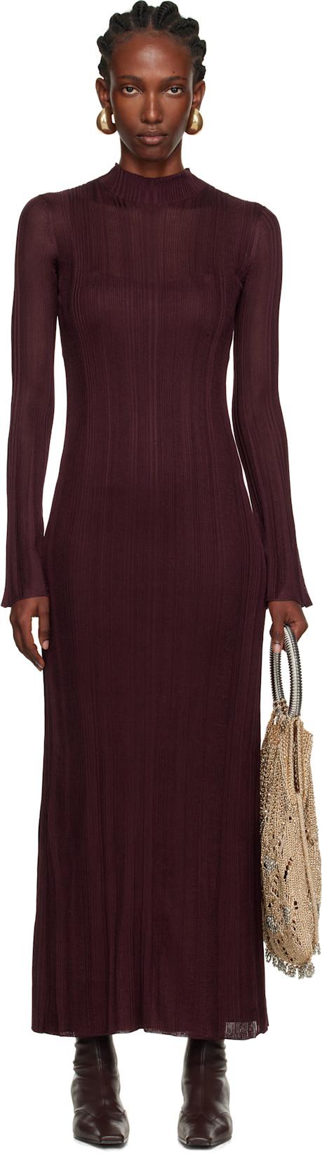 Burgundy Atira Maxi Dress by GABRIELA HEARST