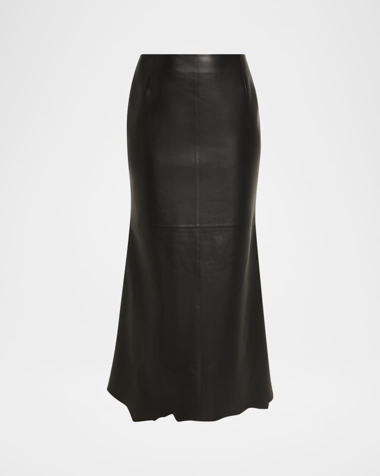Edwardo Leather Midi Skirt by GABRIELA HEARST