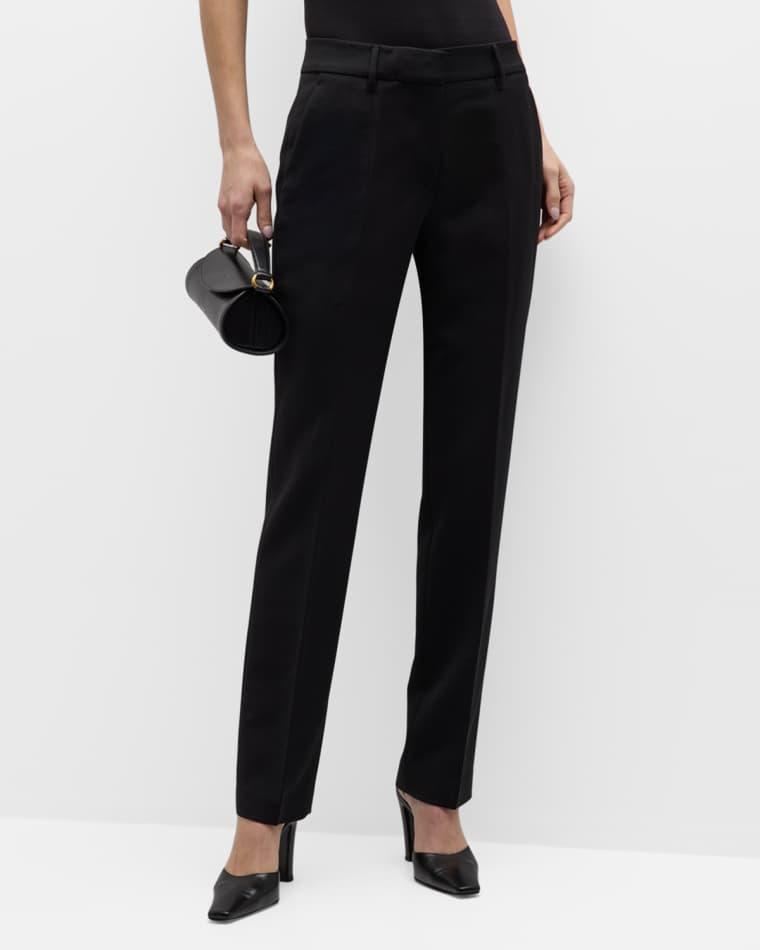 Francisco Mid-Rise Straight-Leg Crepe Pants by GABRIELA HEARST