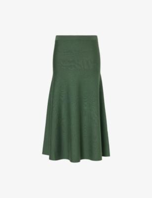 Freddie A-Line Wool-Blend Midi Skirt by GABRIELA HEARST