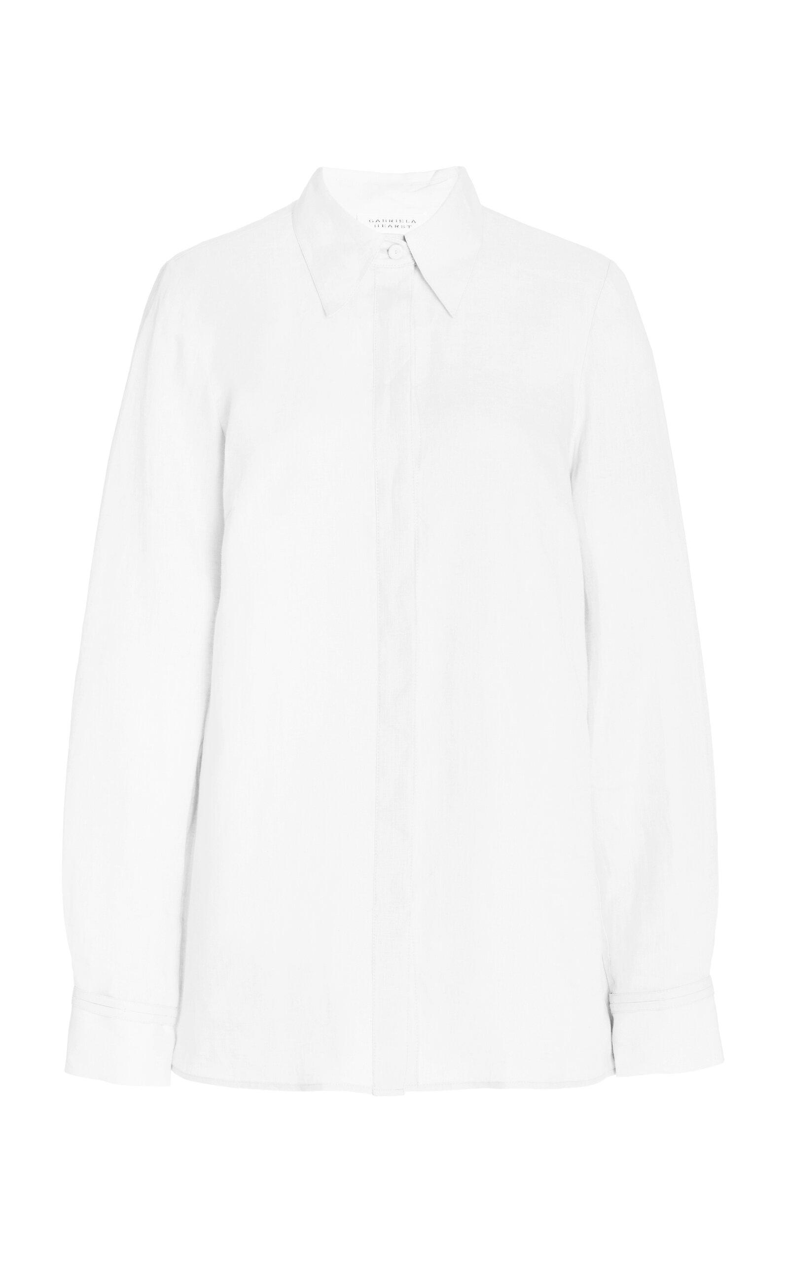 Gabriela Hearst - Cruz Linen Shirt - White - - Moda Operandi by GABRIELA HEARST