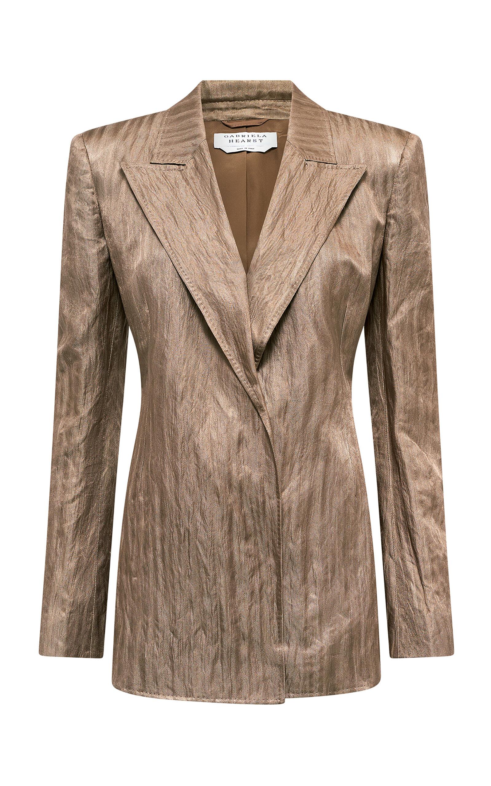 Gabriela Hearst Mairi Metallic Silk Blazer - Moda Operandi by GABRIELA HEARST