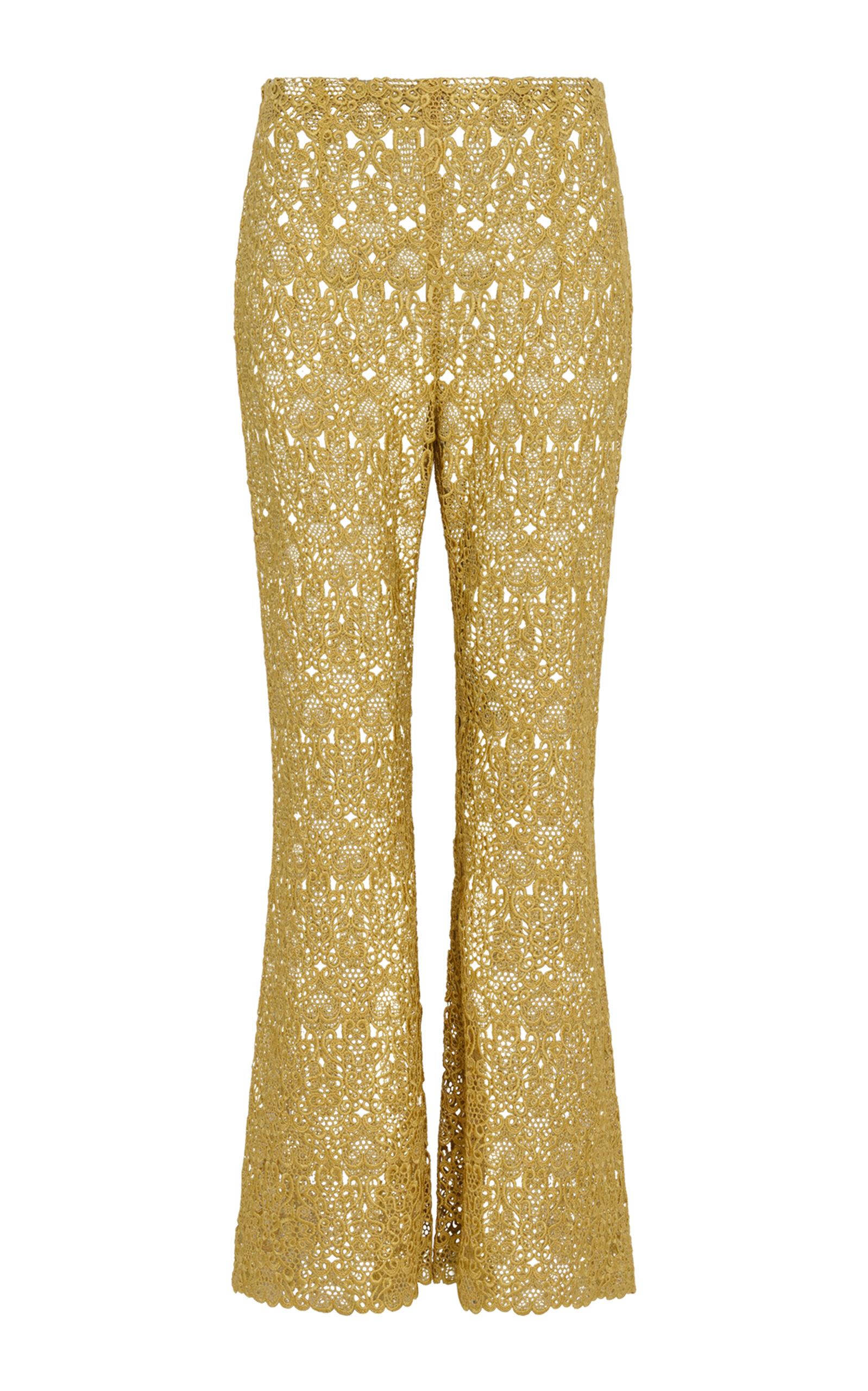 Gabriela Hearst Phoenix Lace Silk-Cotton Flared Pants - Moda Operandi by GABRIELA HEARST