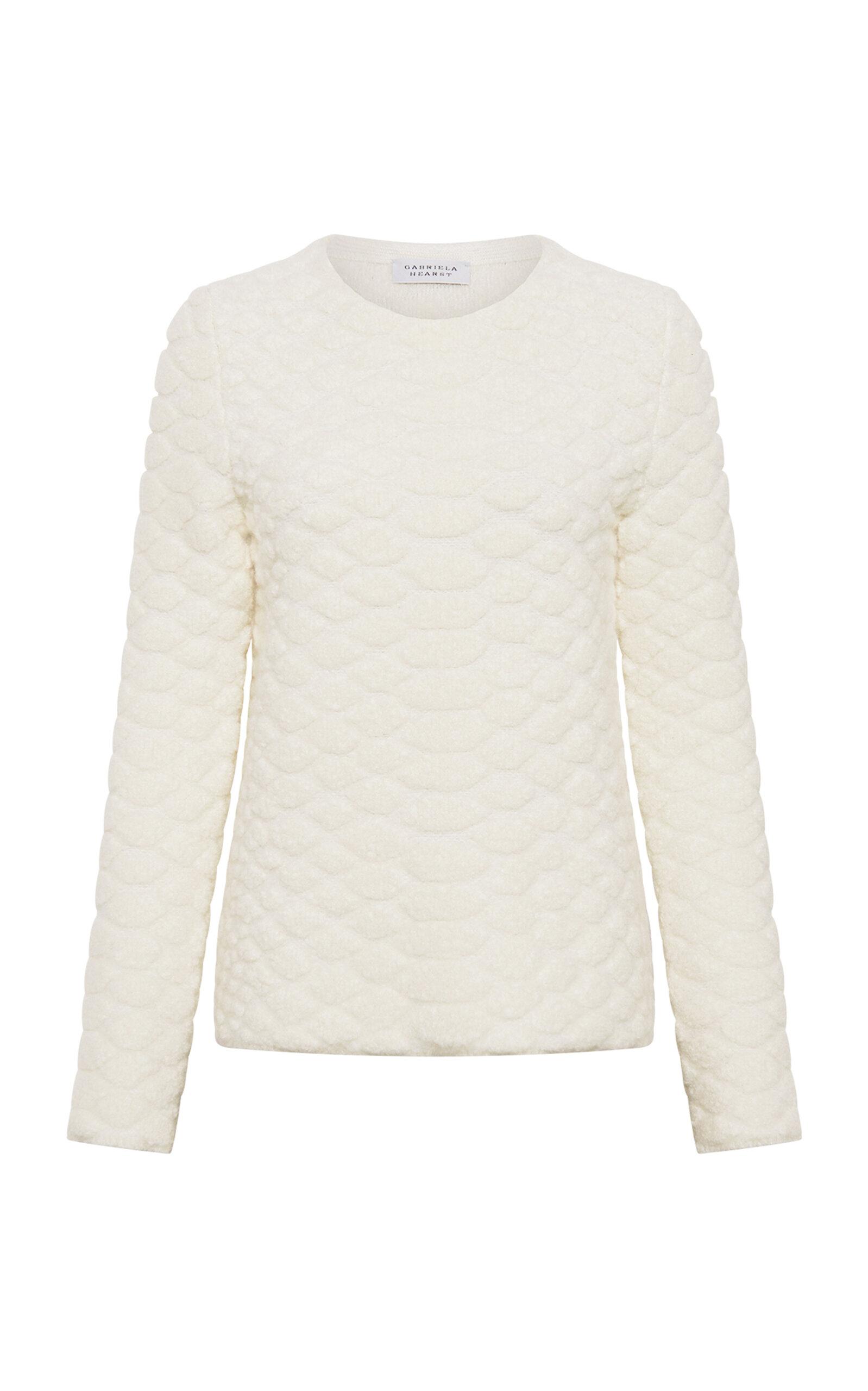 Gabriela Hearst - Tansey Textured Cashmere Sweater - Ivory - - Only Atoda Operandi by GABRIELA HEARST