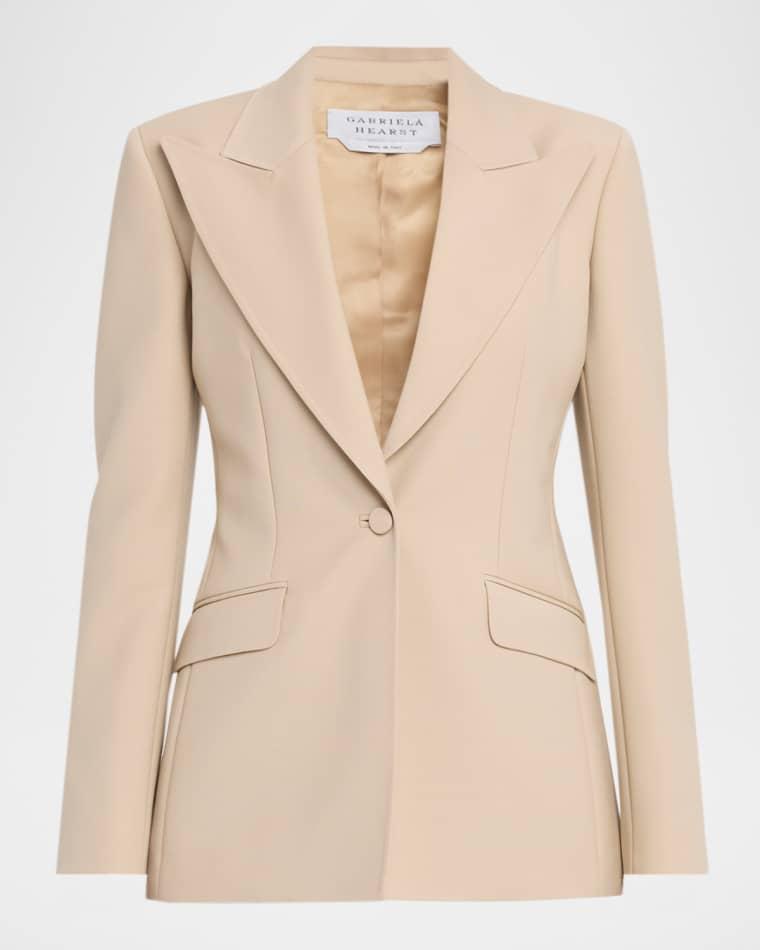 Leiva Single-Breasted Blazer Jacket by GABRIELA HEARST