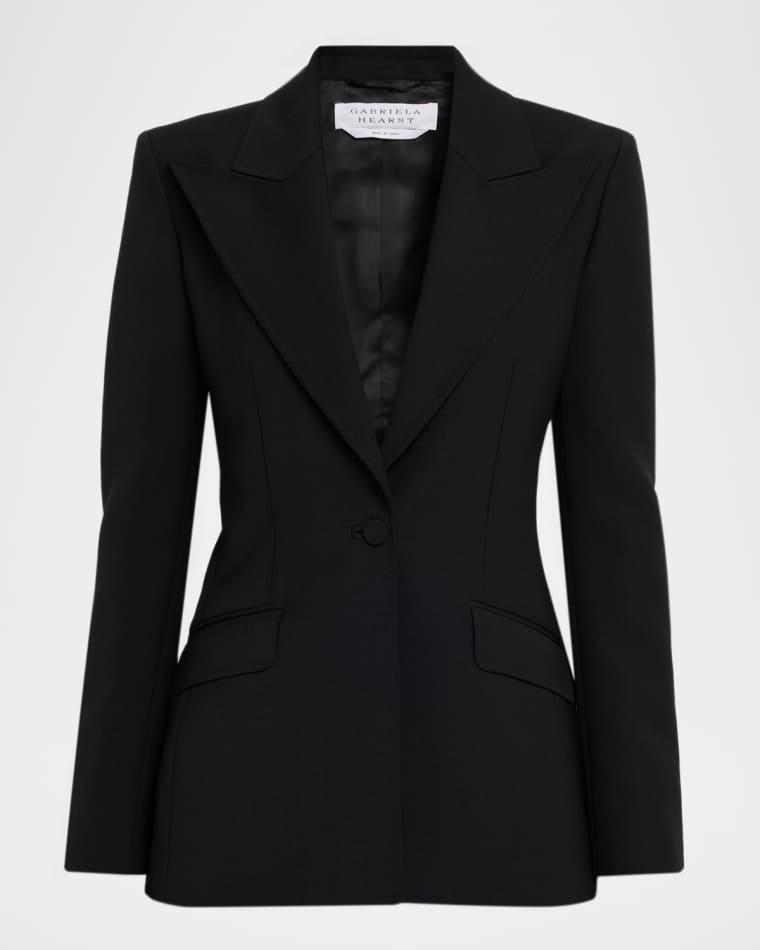 Leiva Single-Breasted Blazer Jacket by GABRIELA HEARST