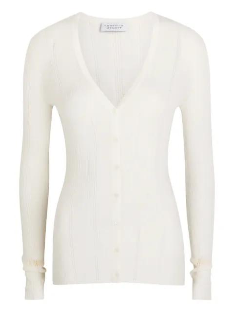 Lillian V-neck button cardigan by GABRIELA HEARST