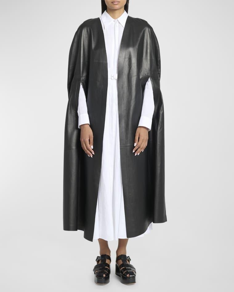 Lindlow Leather Long Cape by GABRIELA HEARST