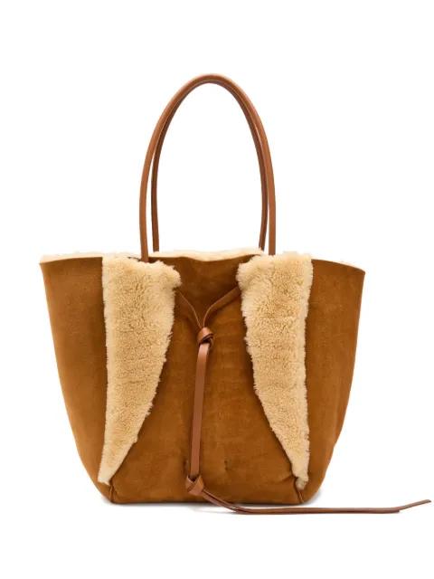Marija shearling drawstring tote bag by GABRIELA HEARST
