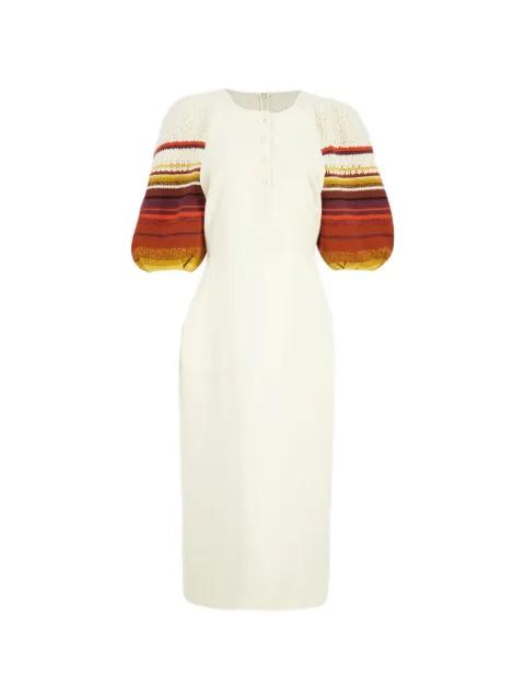 Nomo textured linen dress by GABRIELA HEARST
