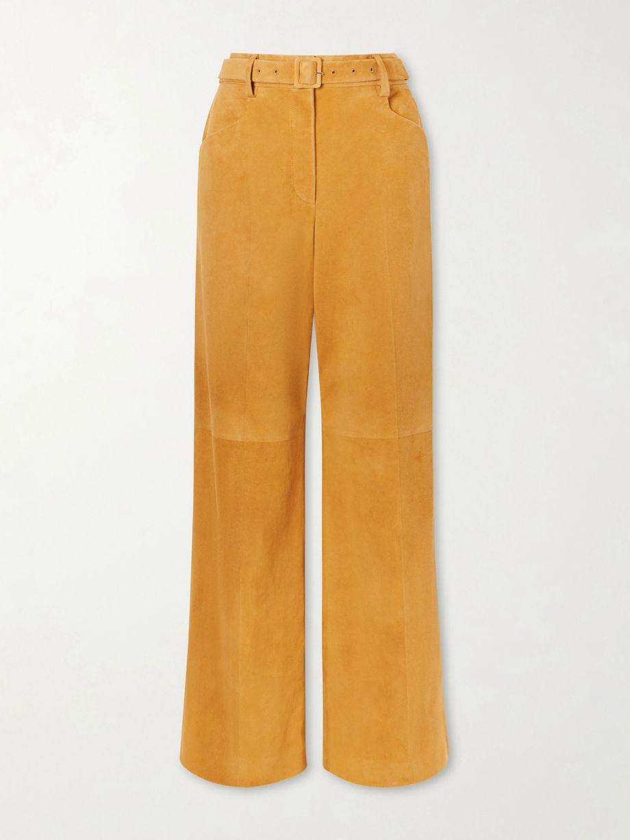 Norman belted suede straight-leg pants by GABRIELA HEARST