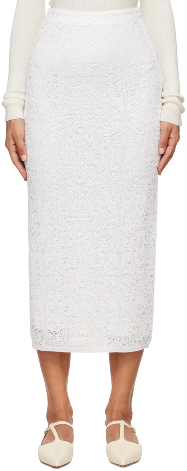 Off-White Tanguy Maxi Skirt by GABRIELA HEARST