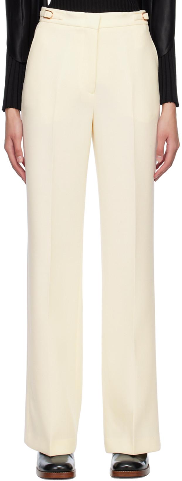 Off-White Vesta Trousers by GABRIELA HEARST