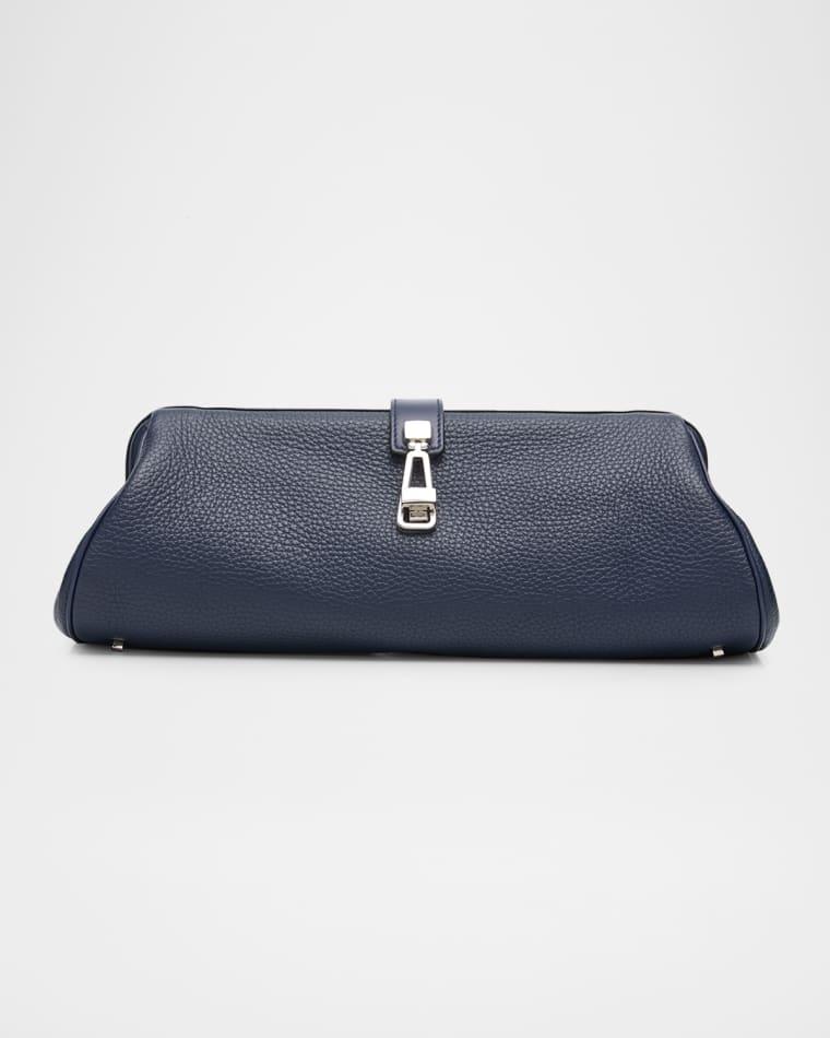 Paola Grained Leather Baguette Clutch Bag by GABRIELA HEARST