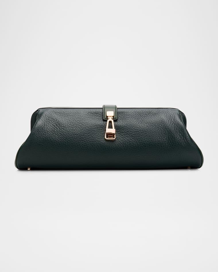 Paola Grained Leather Baguette Clutch Bag by GABRIELA HEARST
