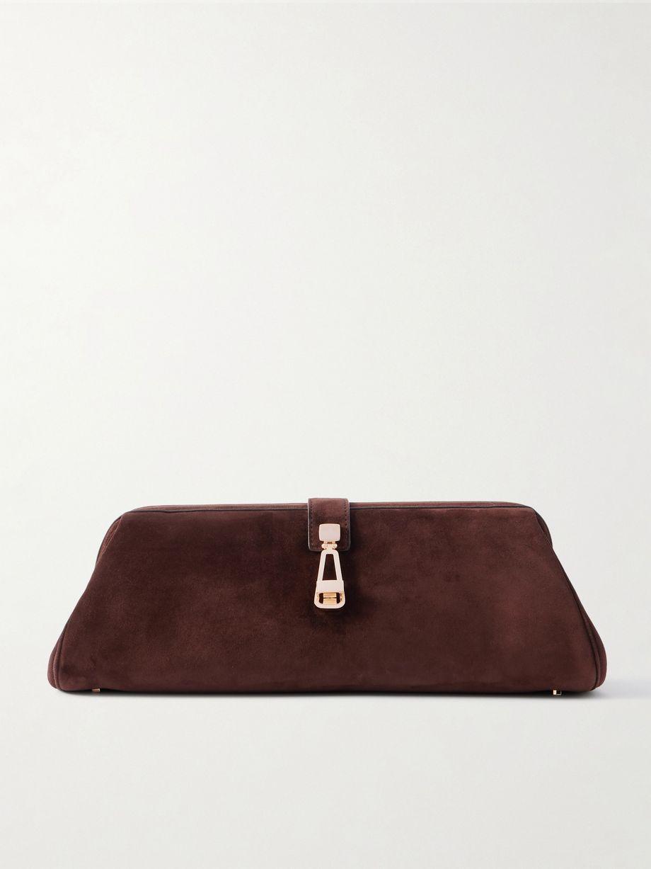Paola suede clutch by GABRIELA HEARST