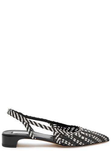 Perro 25 woven leather slingback pumps by GABRIELA HEARST