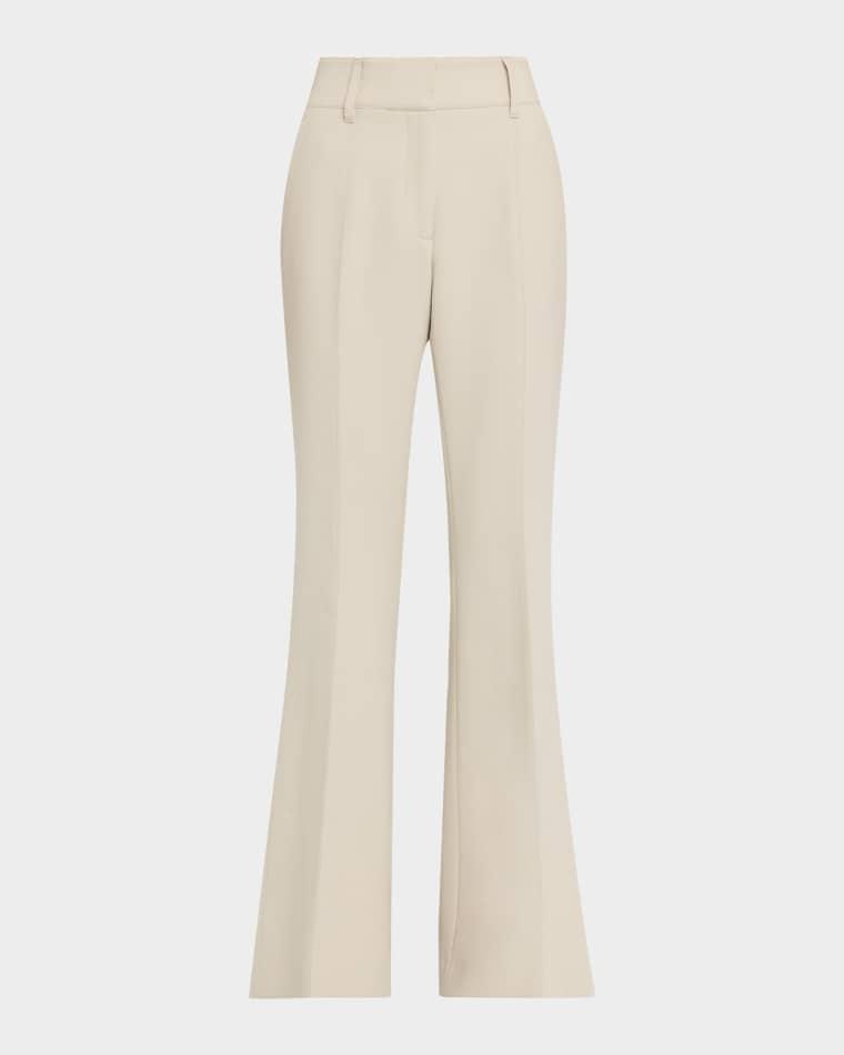 Rhein Wool Crepe Seamed Flare Pants by GABRIELA HEARST
